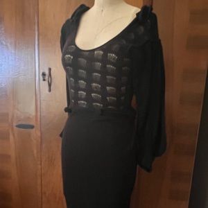 Mayle Black Sweater Dress Rare Medium M